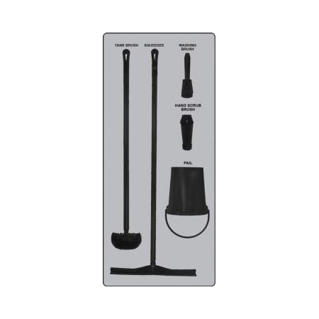 Accuform WET ZONE STOREBOARDS MAXDUTY PSB613GTBK PSB613GTBK
